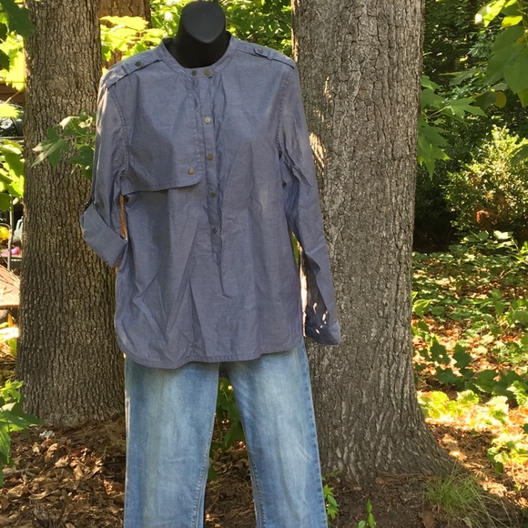 Ann Taylor convertible cotton shirt NWOT - Picture 5 of 7